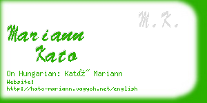 mariann kato business card